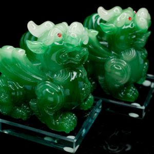 ปี่เซียะ เรซิ่นคู่ ขนาด สูง10ซม กว้าง10ซม ลึก7ซม.