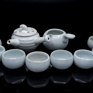 ชุดกาน้ำชาจีน กานํ้าชา สูง8ซม กว้าง12ซม ถ้วยชา มี6ใบ ขนาด สูง3ซม กว้าง6ซม